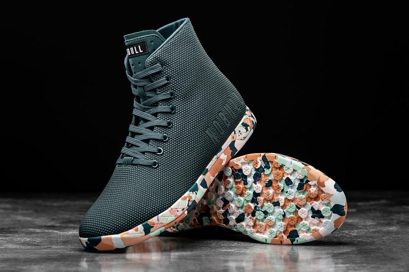 Men's Nobull High-Top Wild Jewel Trainers Turquoise | SG J2394P